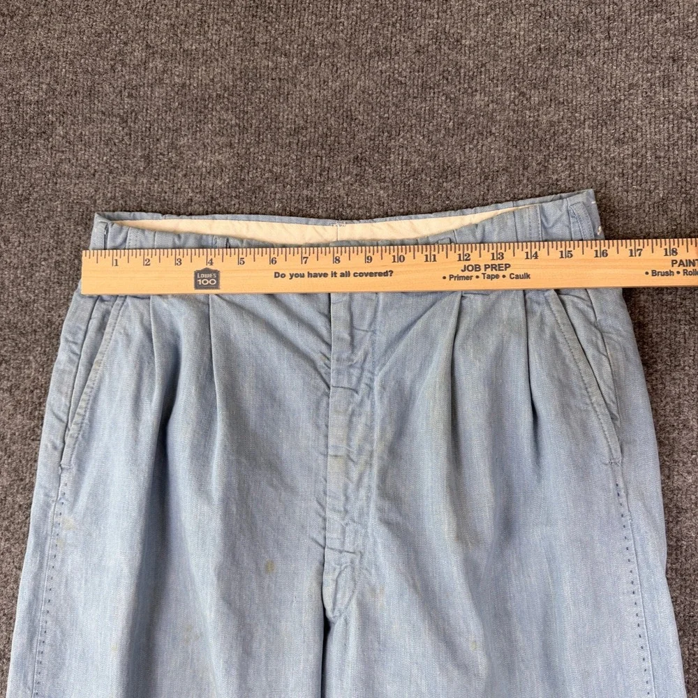 Vintage 50s Hercules Utility Pants Mens 32x32 Sail Cloth Drop Loop Gusset Chino